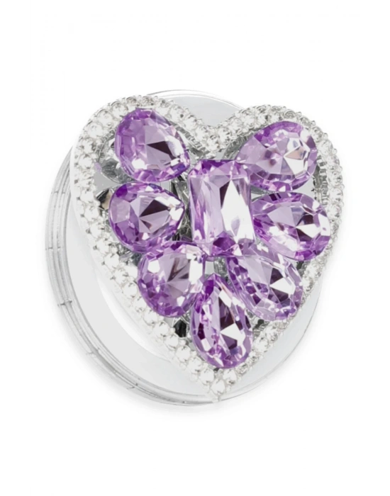 Newface Kickstand Taşlı Magsafe Stand - Mor