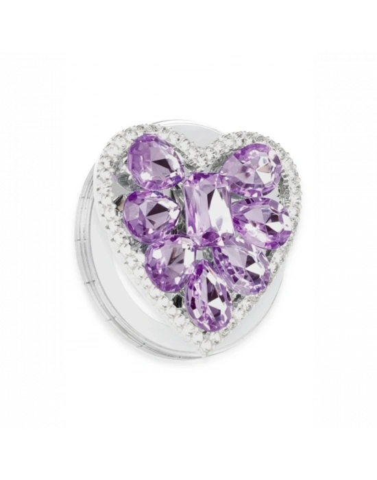 Newface Kickstand Taşlı Magsafe Stand - Mor