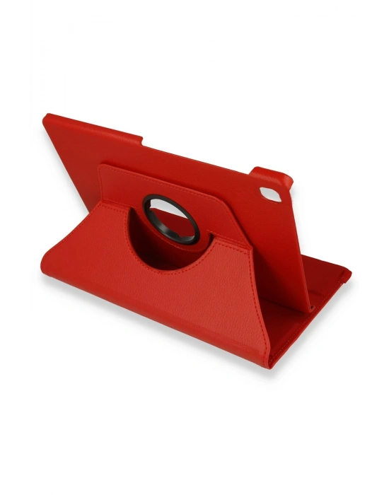 Newface Lenovo M10 FHD Plus X606F Kılıf 360 Tablet Deri Kılıf - Kırmızı