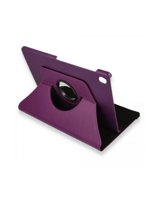 Newface Lenovo M10 FHD Plus X606F Kılıf 360 Tablet Deri Kılıf - Mürdüm