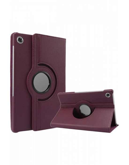 Newface Lenovo Tab M10 TB311FU Kılıf 360 Tablet Deri Kılıf - Mürdüm