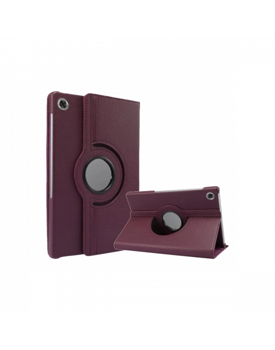 Newface Lenovo Tab M10 TB311FU Kılıf 360 Tablet Deri Kılıf - Mürdüm