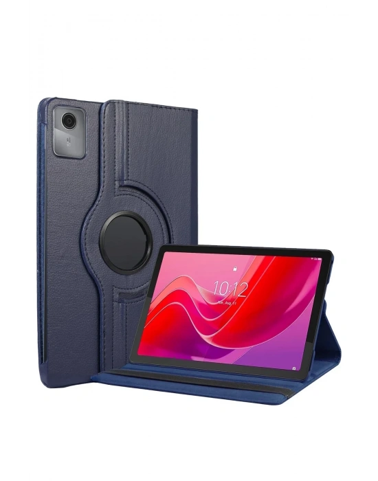 Newface Lenovo Tab M11 TB330FU 360 Tablet Deri Kılıf - Lacivert