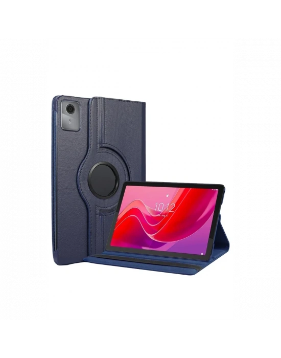 Newface Lenovo Tab M11 TB330FU 360 Tablet Deri Kılıf - Lacivert