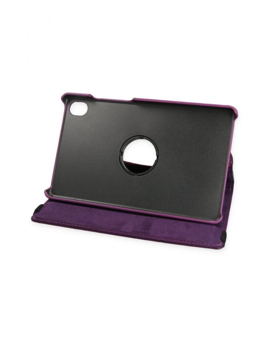 Newface Lenovo Tab M8 Kılıf 360 Tablet Deri Kılıf - Mürdüm