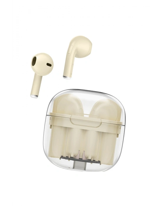 Newface LS-09 Bluetooth 5.3 TWS Kablosuz Airpods Kulaklık - Krem