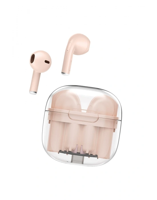 Newface LS-09 Bluetooth 5.3 TWS Kablosuz Airpods Kulaklık - Pembe