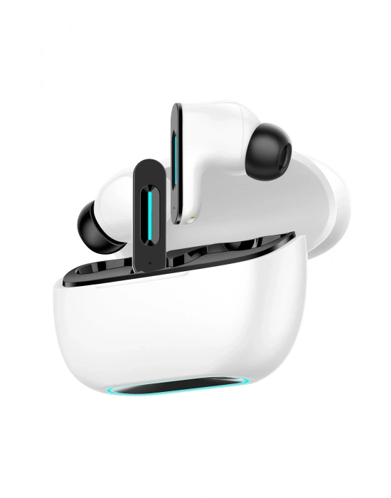 Newface LS-518 Aktif Gürültü Engelleyici Özellikli TWS Airpods Kulaklık - Beyaz-Siyah
