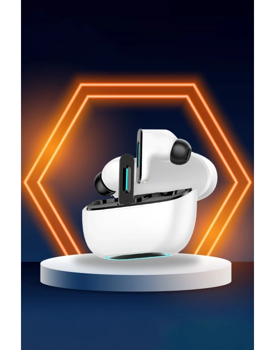 Newface LS-518 Aktif Gürültü Engelleyici Özellikli TWS Airpods Kulaklık - Beyaz-Siyah