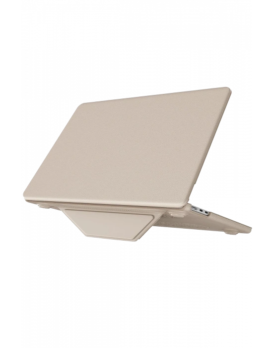 Newface Macbook Air 15 2024 Macbook Deri Kapak - Gold
