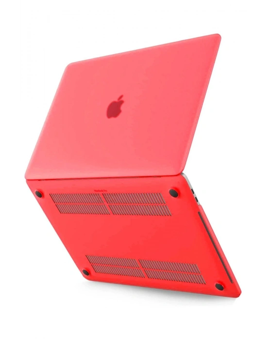Newface Macbook Pro 13 2020 Macbook Buzlu Kapak - Kırmızı