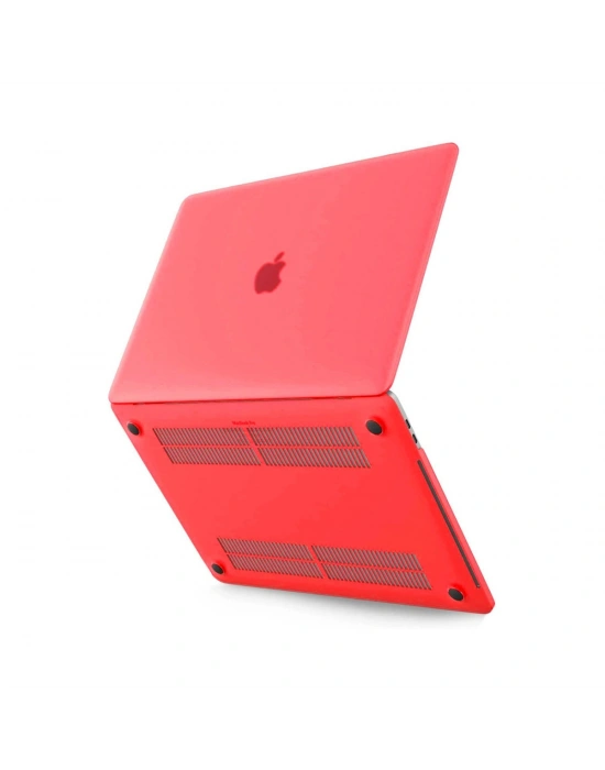 Newface Macbook Pro 13 2020 Macbook Buzlu Kapak - Kırmızı