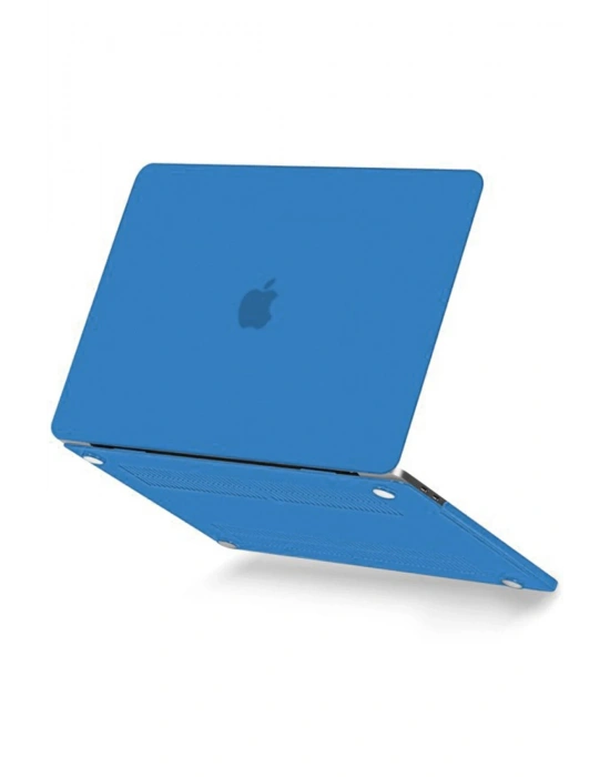 Newface Macbook Pro 13 2021 Macbook Buzlu Kapak - Mavi