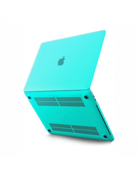 Newface Macbook Pro 13 2021 Macbook Buzlu Kapak - Yeşil