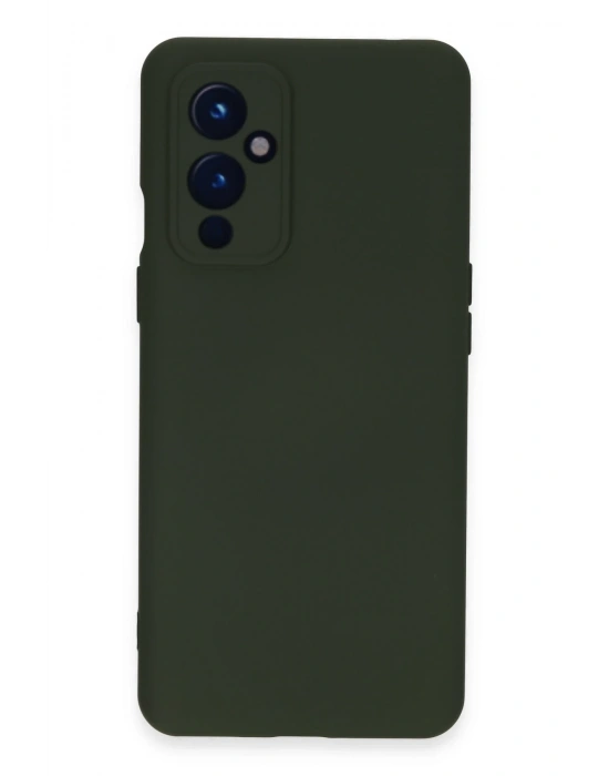 Newface One Plus 9 Kılıf Nano içi Kadife Silikon - Koyu Yeşil