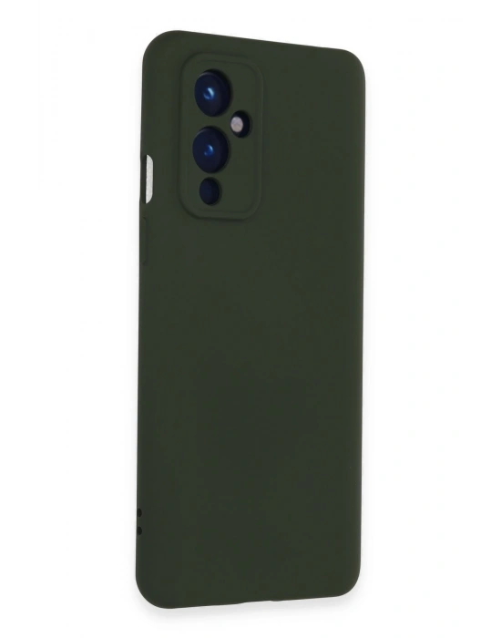 Newface One Plus 9 Kılıf Nano içi Kadife Silikon - Koyu Yeşil