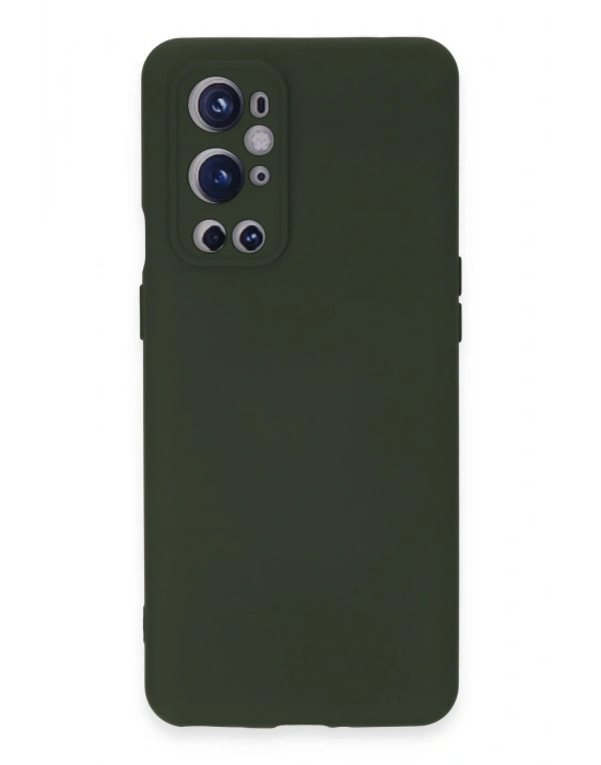 Newface One Plus 9 Pro Kılıf Nano içi Kadife Silikon - Koyu Yeşil