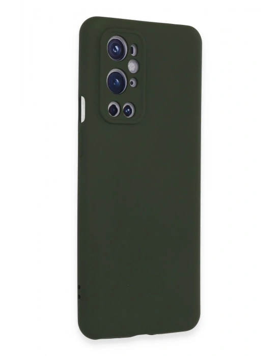Newface One Plus 9 Pro Kılıf Nano içi Kadife Silikon - Koyu Yeşil