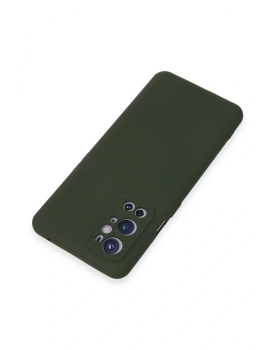 Newface One Plus 9 Pro Kılıf Nano içi Kadife Silikon - Koyu Yeşil