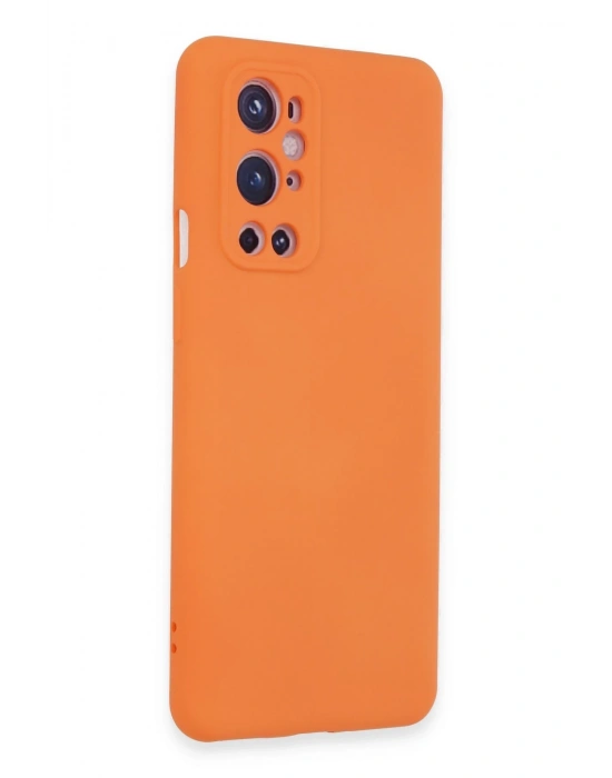 Newface One Plus 9 Pro Kılıf Nano içi Kadife Silikon - Turuncu
