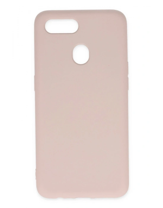 Newface Oppo A12 Kılıf Nano içi Kadife Silikon - Pudra