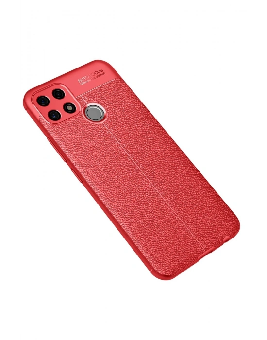 Newface Oppo A15 Kılıf Auto Focus Kapak - Kırmızı