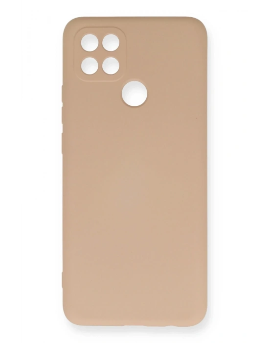 Newface Oppo A15 Kılıf Nano içi Kadife Silikon - Pudra