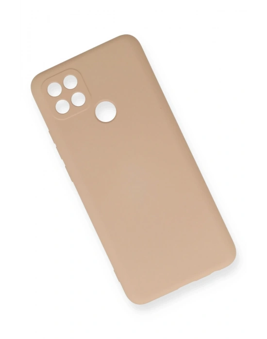 Newface Oppo A15 Kılıf Nano içi Kadife Silikon - Pudra