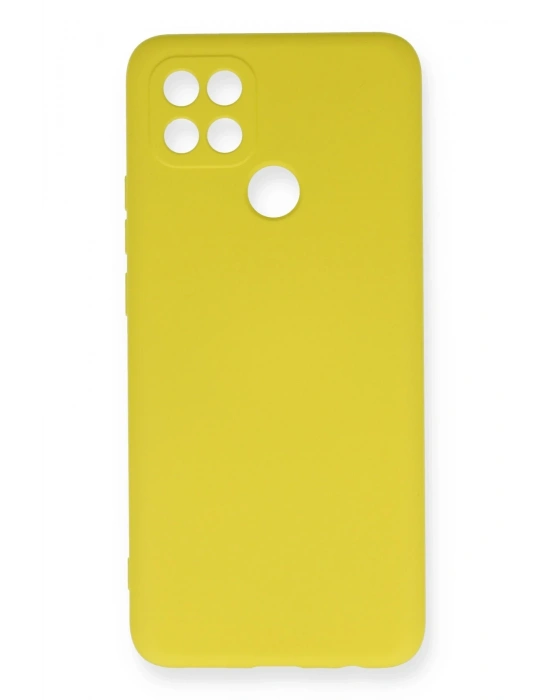 Newface Oppo A15 Kılıf Nano içi Kadife Silikon - Sarı