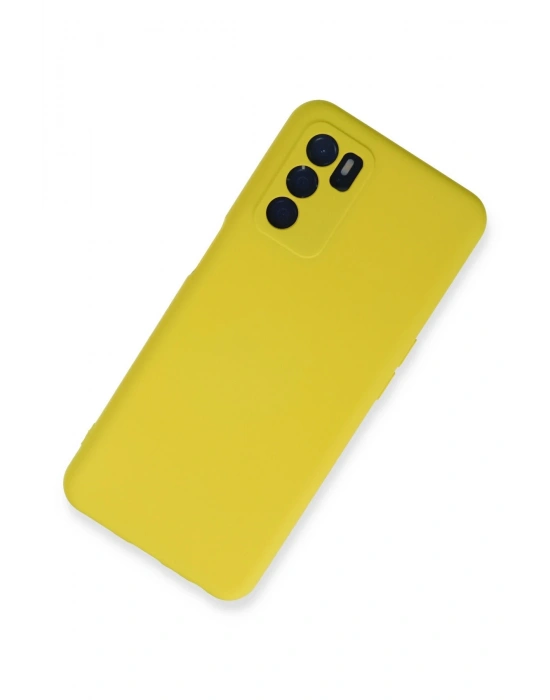 Newface Oppo A16 Kılıf Nano içi Kadife Silikon - Sarı