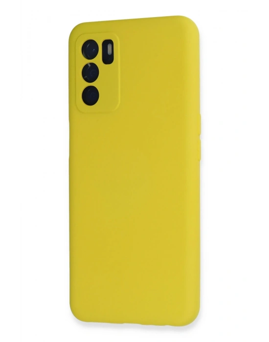 Newface Oppo A16 Kılıf Nano içi Kadife Silikon - Sarı