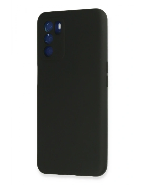 Newface Oppo A16 Kılıf Nano içi Kadife Silikon - Siyah