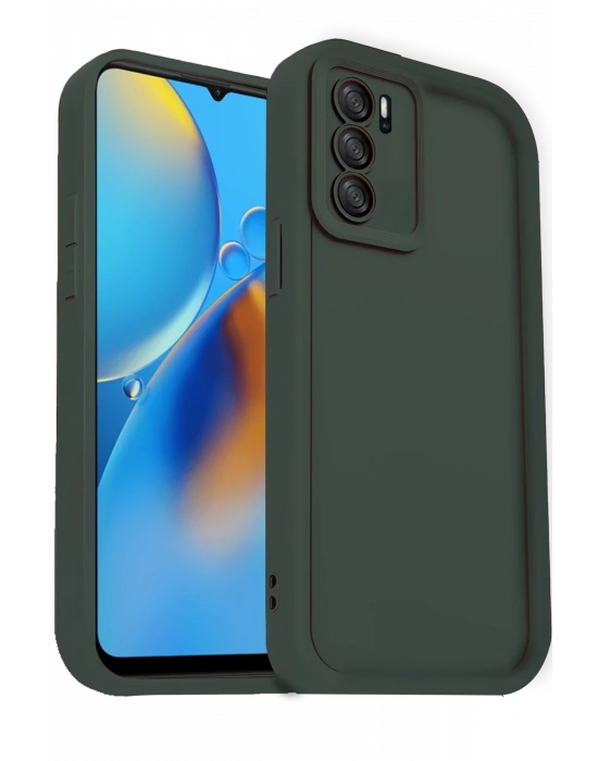 Newface Oppo A16 Kılıf Viera Silikon - Koyu Yeşil