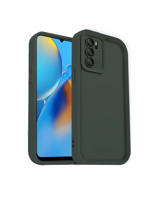 Newface Oppo A16 Kılıf Viera Silikon - Koyu Yeşil