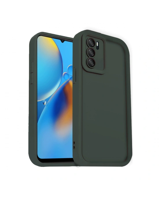 Newface Oppo A16 Kılıf Viera Silikon - Koyu Yeşil