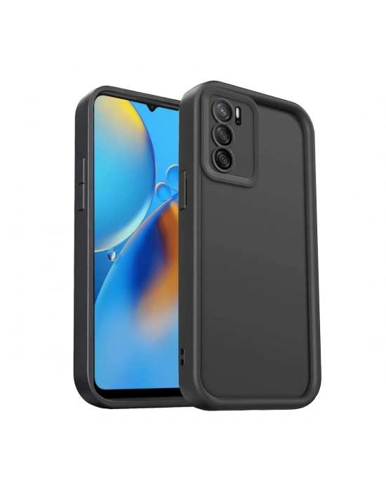 Newface Oppo A16 Kılıf Viera Silikon - Siyah