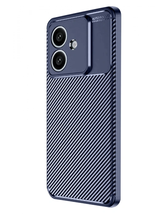 Newface Oppo A3 Kılıf Auto Focus Karbon Kapak - Lacivert