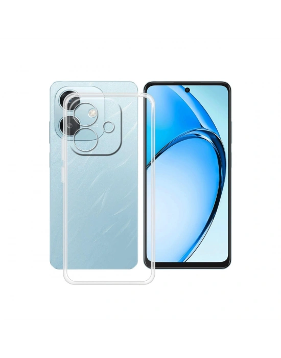 Newface Oppo A3 Kılıf Lüx Şeffaf Silikon