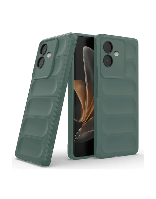 Newface Oppo A3 Kılıf Optimum Silikon - Koyu Yeşil