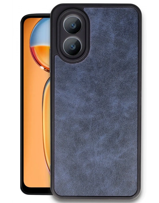 Newface Oppo A38 Kılıf Aras Deri Kapak - Lacivert