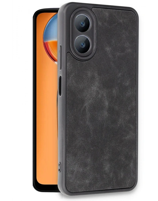 Newface Oppo A38 Kılıf Aras Deri Kapak - Siyah