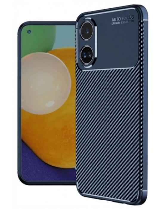 Newface Oppo A38 Kılıf Auto Focus Karbon Kapak - Lacivert