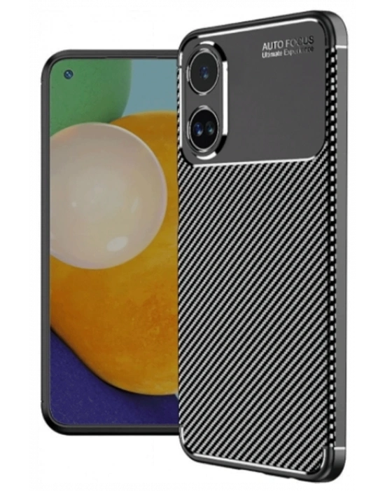 Newface Oppo A38 Kılıf Auto Focus Karbon Kapak - Siyah