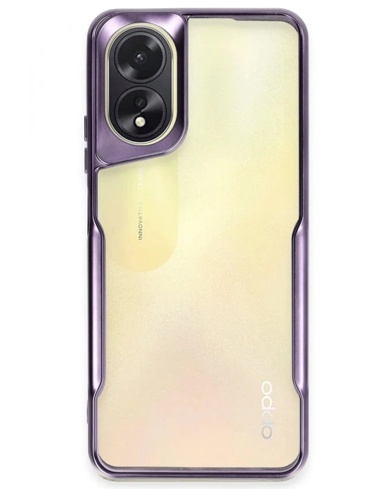 Newface Oppo A38 Kılıf Boyi Silikon Kapak - Derin Mor