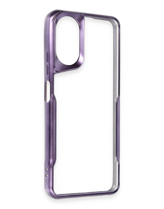 Newface Oppo A38 Kılıf Boyi Silikon Kapak - Derin Mor