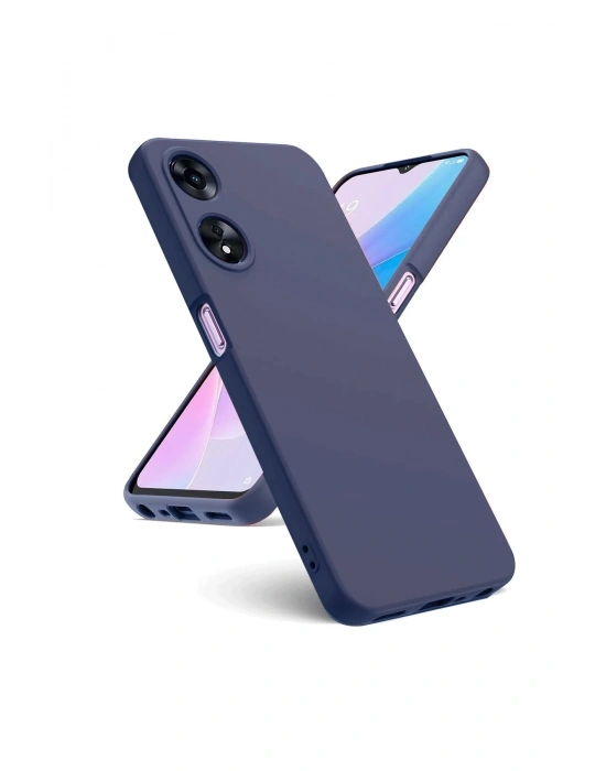 Newface Oppo A38 Kılıf First Silikon - Lacivert