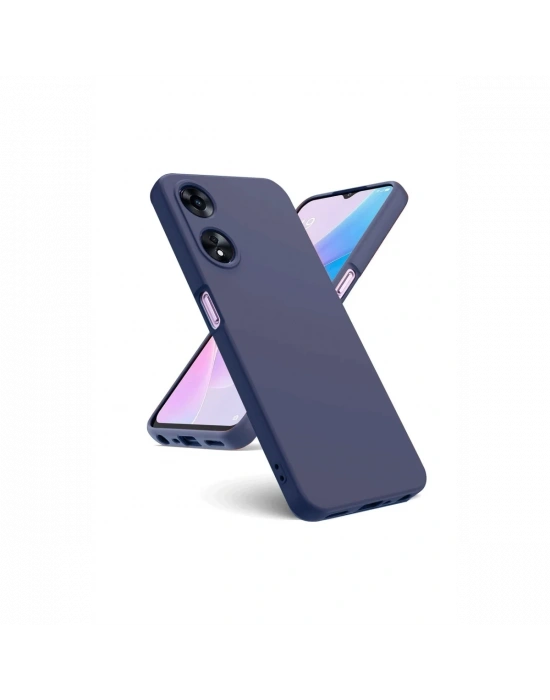 Newface Oppo A38 Kılıf First Silikon - Lacivert