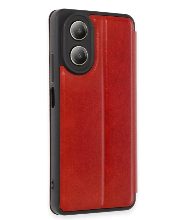 Newface Oppo A38 Kılıf Flip Cover - Kırmızı