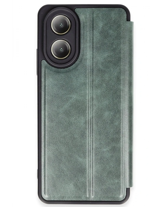 Newface Oppo A38 Kılıf Flip Cover - Koyu Yeşil
