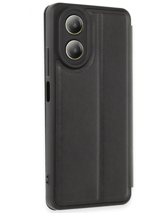 Newface Oppo A38 Kılıf Flip Cover - Siyah